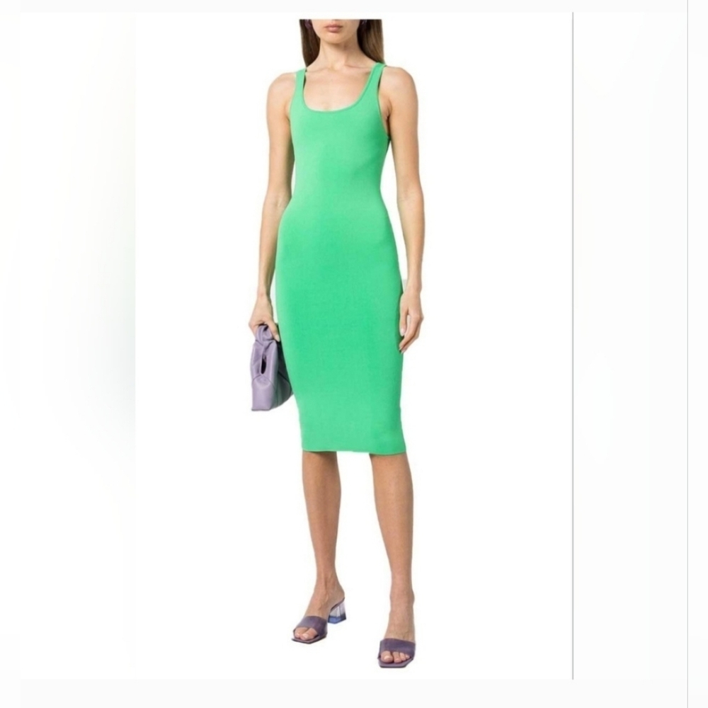 alice + olivia darian green midi dress Size Meduim - Picture 11 of 16